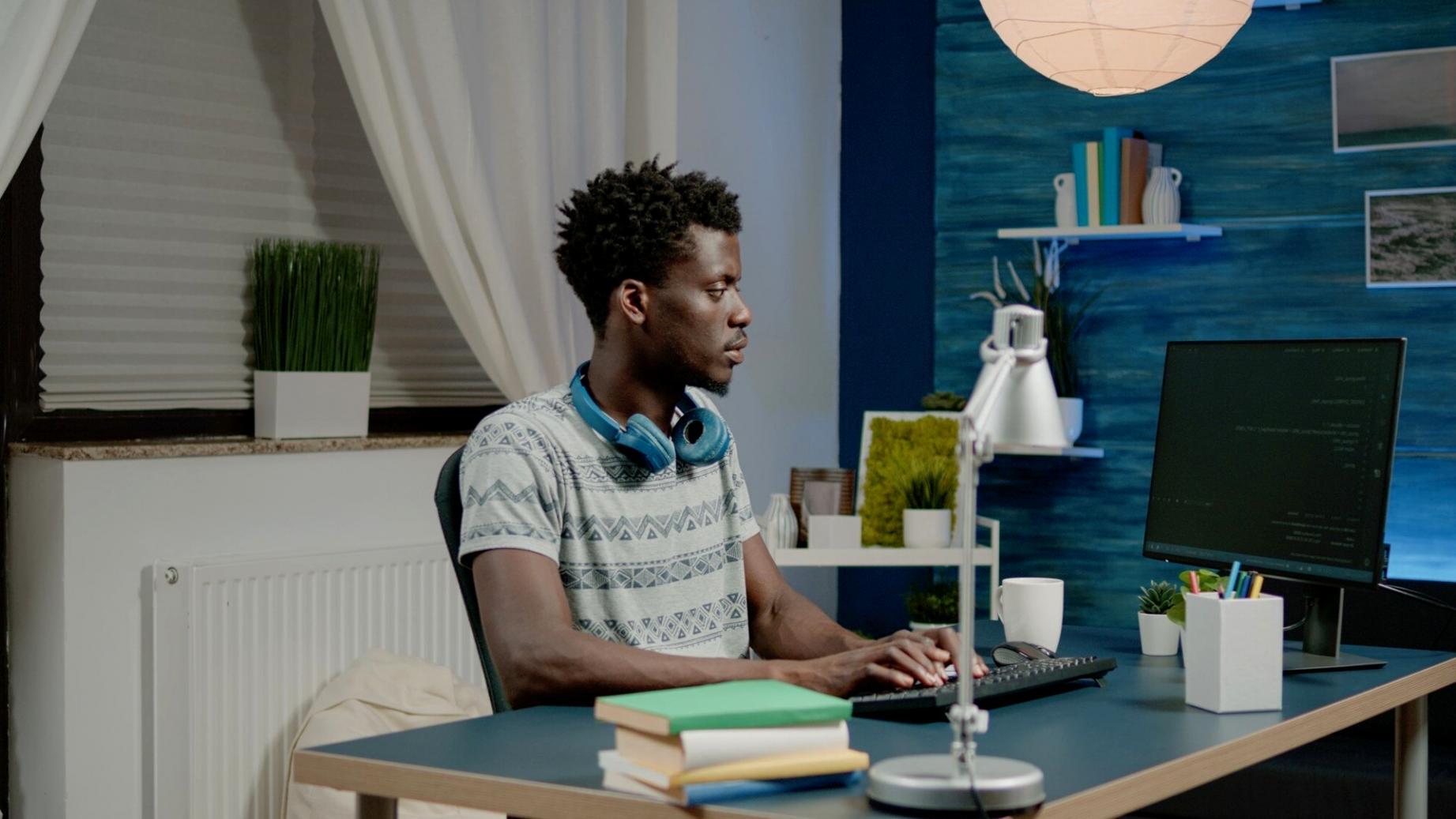 Graduation ceremony with students showcasing their final game projects