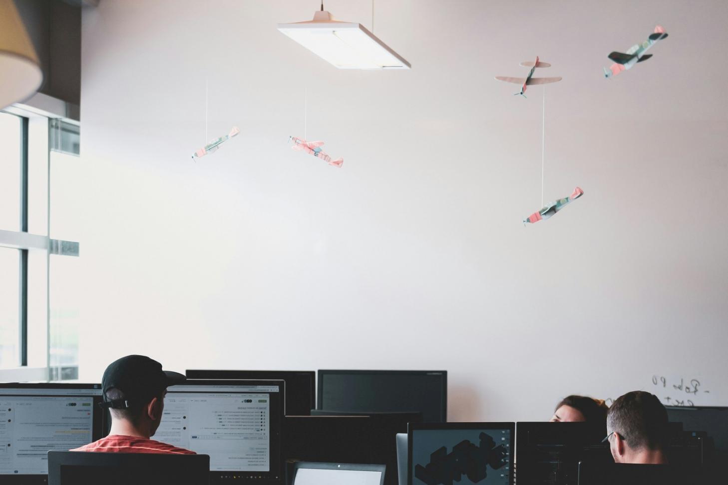 Game development environment with complex lighting setup